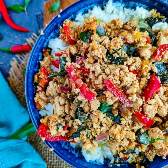 Easy Thai Basil Tofu Stir fry