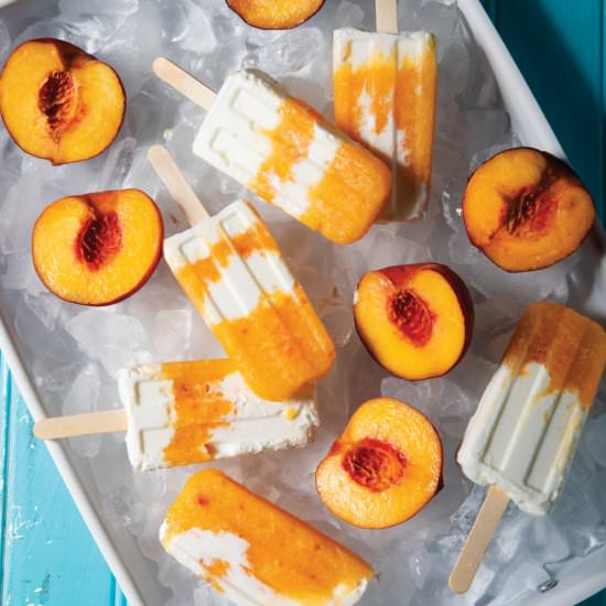 Peaches & Cream Yogurt Freezer Pops
