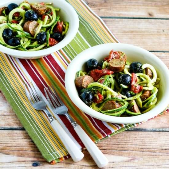Zucchini Noodle Mock Pasta Salad