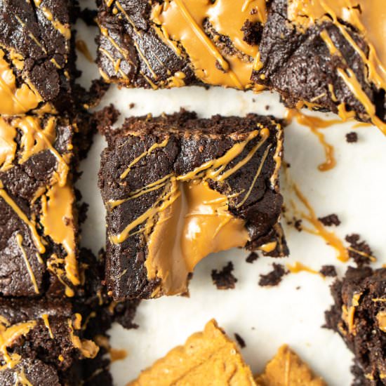 Vegan Biscoff Brownies