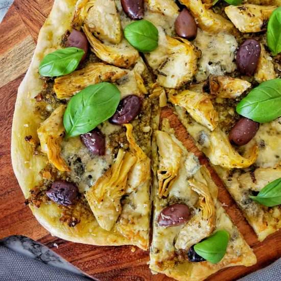Basil Artichoke Pizza