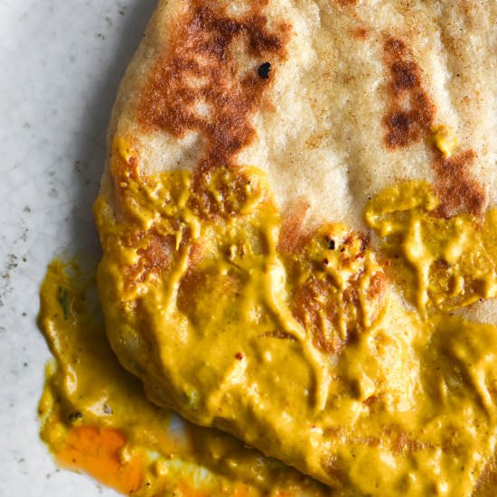 Gluten free yeasted flatbread