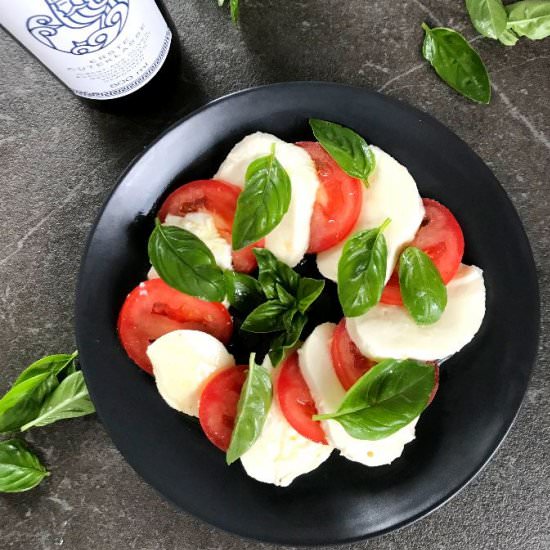 Easy Tomato and Mozzarella Plate