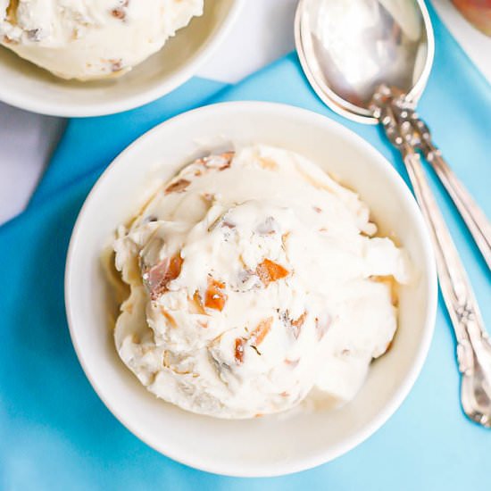 No Churn Peach Ice Cream