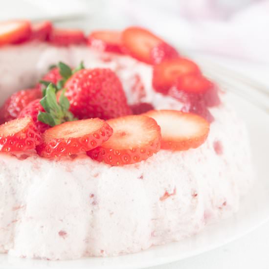 Yogurt and Strawberry Bavarois