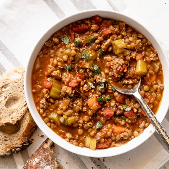 Lentil Turkey Soup