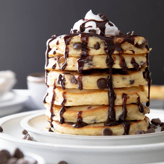 Vegan Chocolate Chip Pancakes