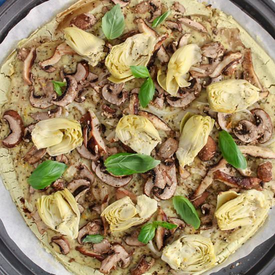 Vegan White Sauce Pizza