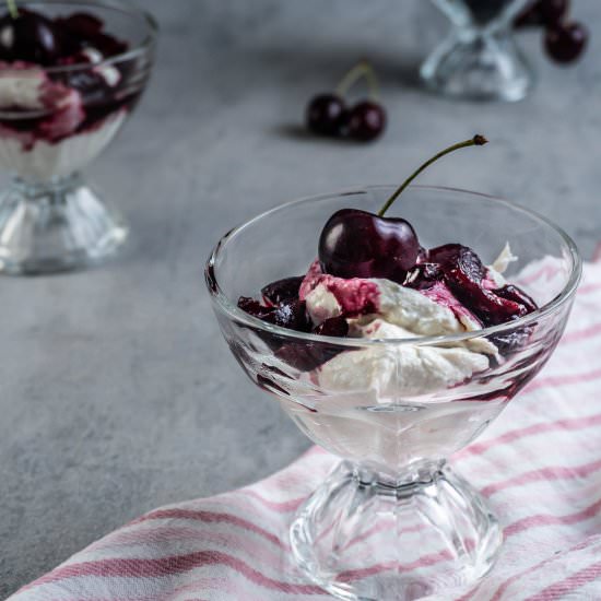 Ricotta Cream with Cherry Compote