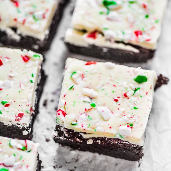 Peppermint Bark Brownies