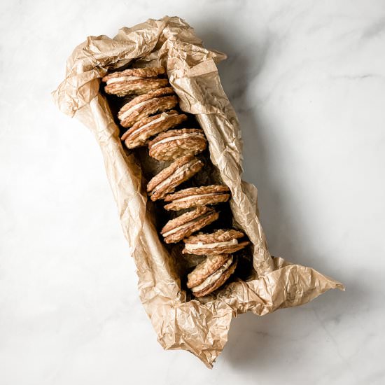 tahini oat sandwich cookies