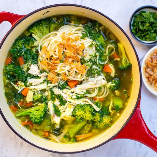 Garlic Chicken Soup (Quick & Easy)