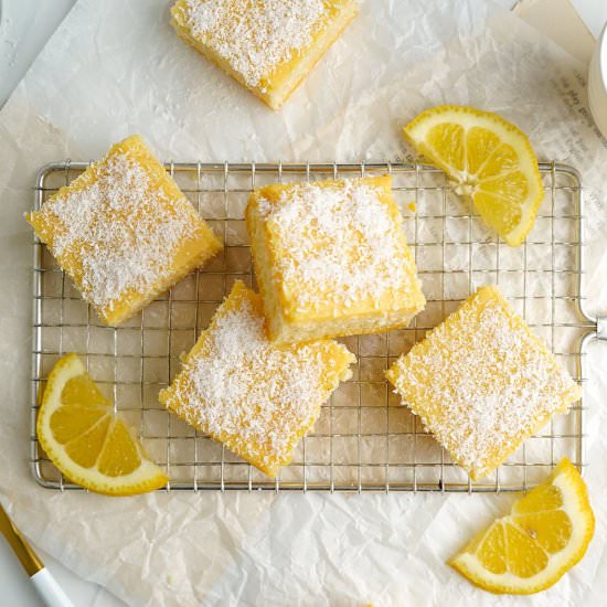 Coconut Lemon Slice (GF, Low-Carb)