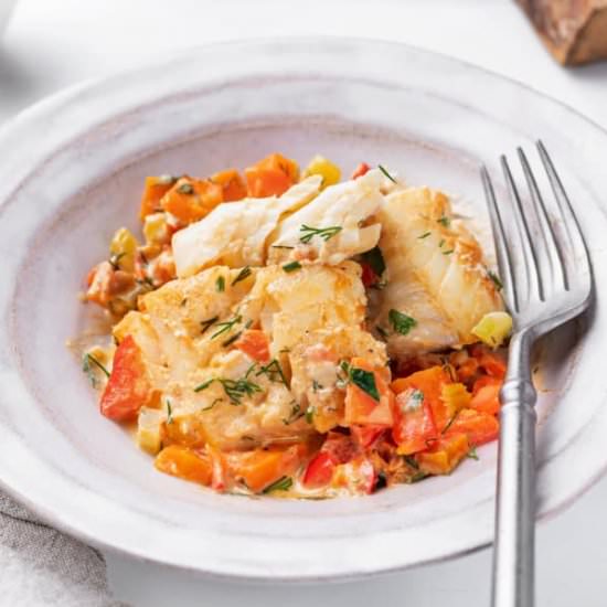 Oven Baked Fish with Vegetables