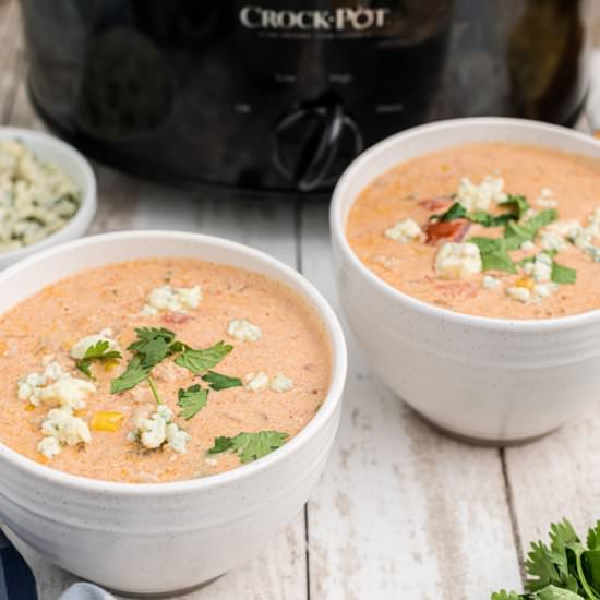 Slow Cooker Buffalo Chicken Chili