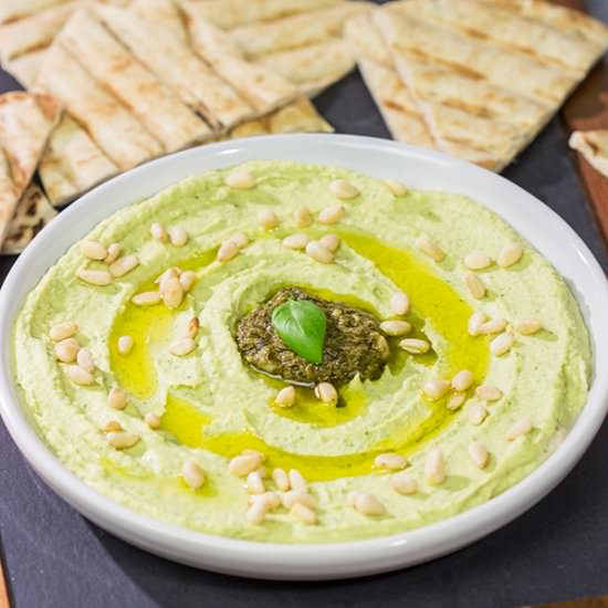 Basil Pesto Hummus