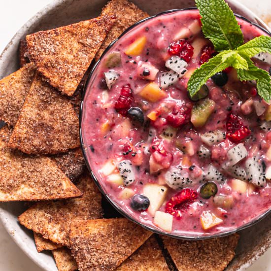 Churro Chips and Fruit Salsa