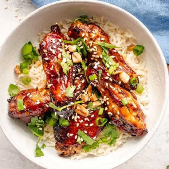 STICKY BAKED SESAME CHICKEN WINGS