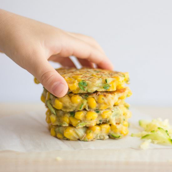 Zucchini corn fritters