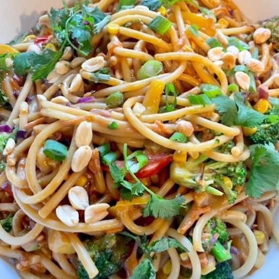 Vegetable Peanut Noodles