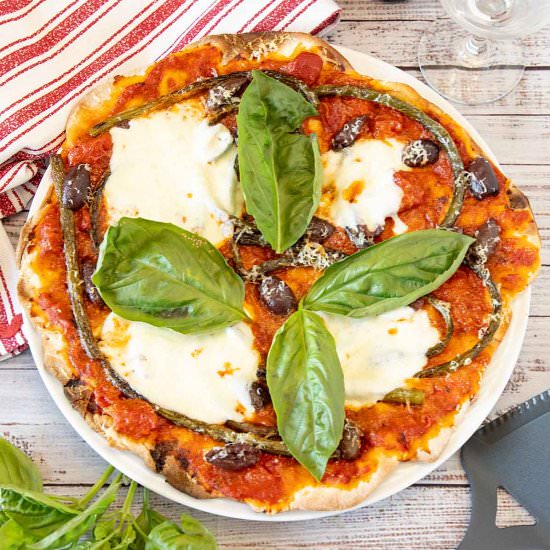 Garlic Scape Pizza