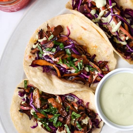 Marinated Mushroom Tacos
