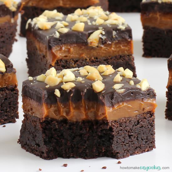 Chocolate Caramel Cookie Bars