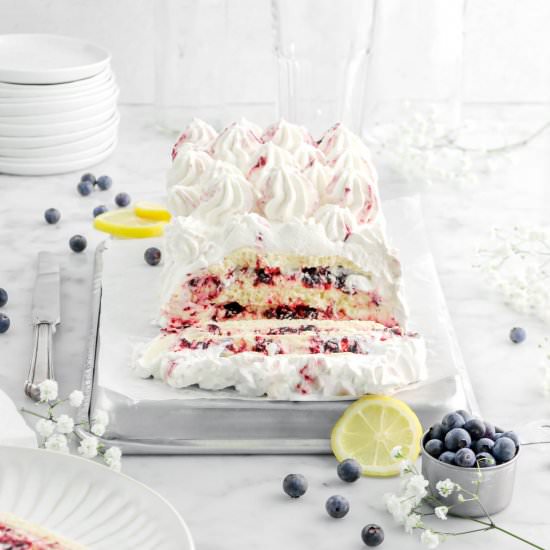 Lemon Blueberry Icebox Cake