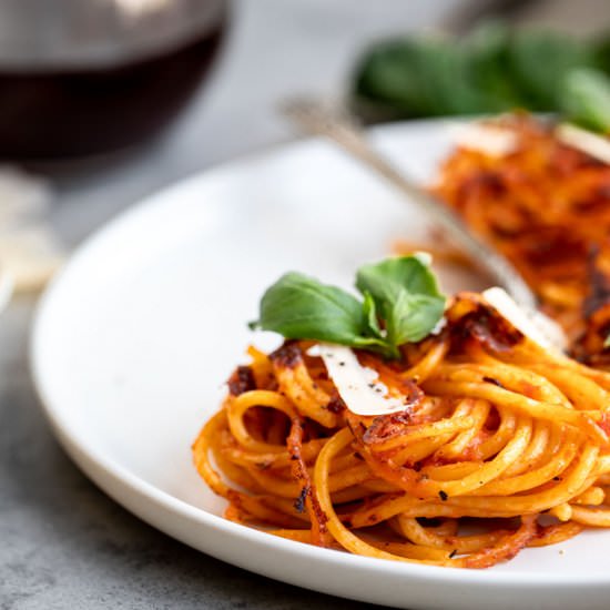 Easy Fried Spaghetti Recipe