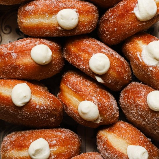 Bavarian cream filled donuts
