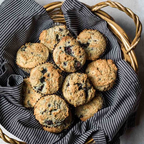 Almond Flour Blackberry Muffins
