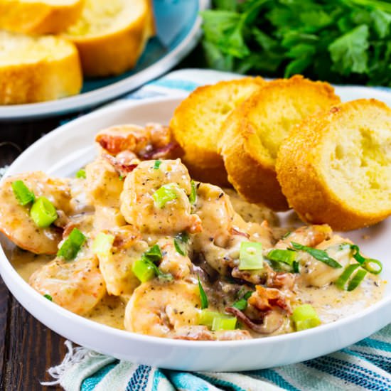 Garlic Shrimp in Parmesan Sauce
