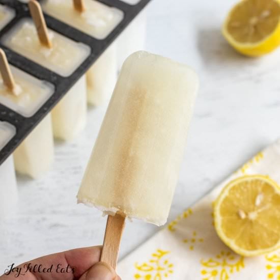 Keto Lemonade Popsicles