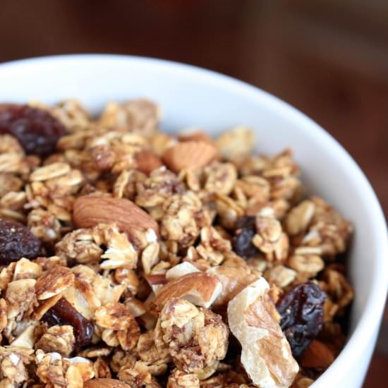 Date Sweetened Nutty Apple Granola