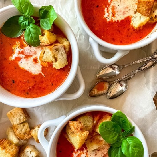 Roasted Red Pepper and Tomato Soup