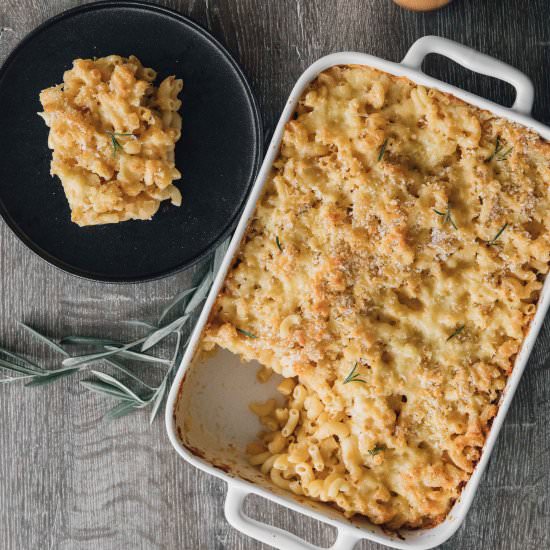 Baked Bajan Mac & Cheese
