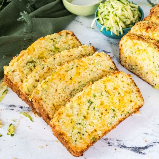 Cheesy Gluten Free Zucchini Bread