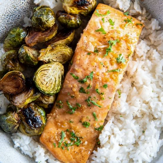 Roasted Salmon with Maple Glaze