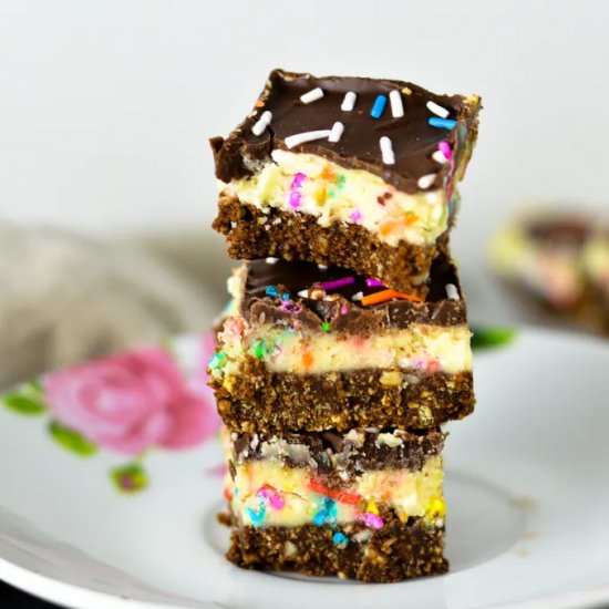 Birthday Cake Nanaimo Bars