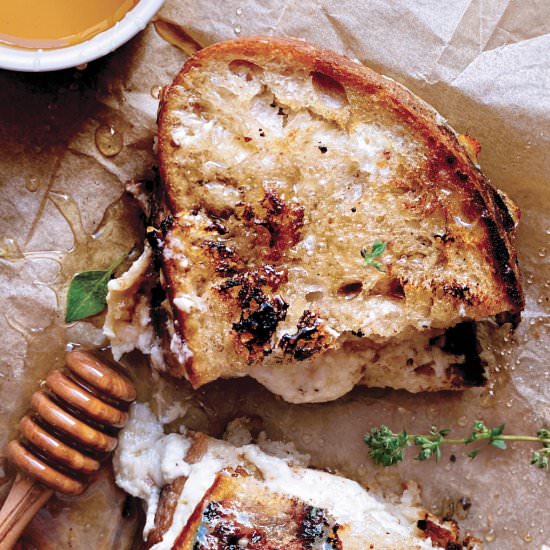 Feta Grilled Cheese With Thyme Hone