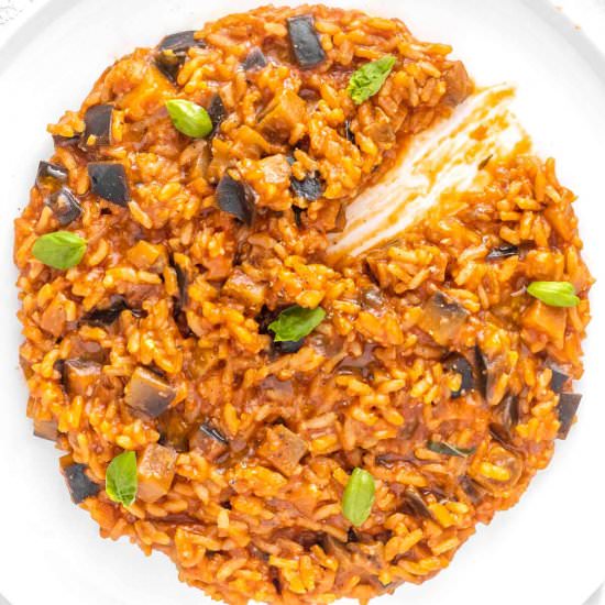 Creamy Eggplant Risotto