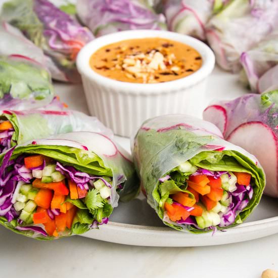Spring Rolls with Peanut Sauce