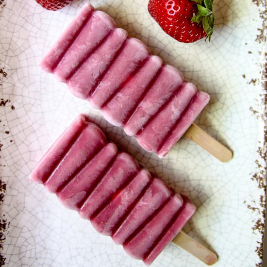Strawberry Popsicles