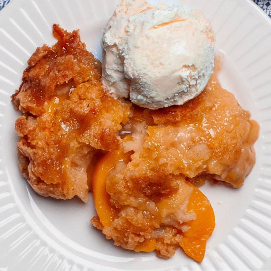 Peach Cobbler with Cake Mix