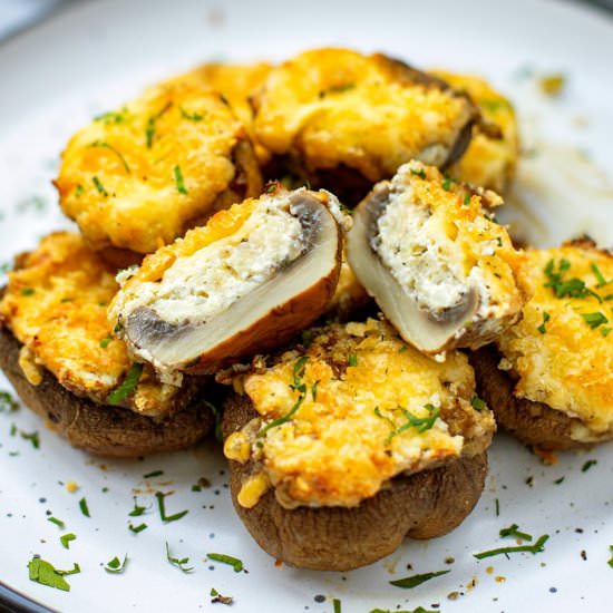 Air Fryer Stuffed Mushrooms