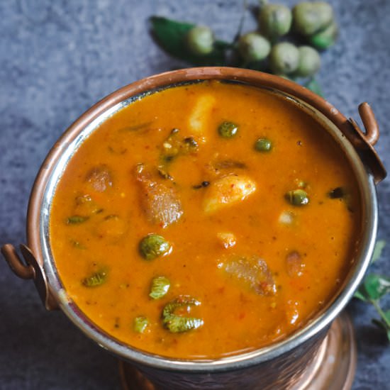 Sundakkai kara kuzhambu