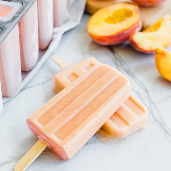 Creamy Peach Popsicles