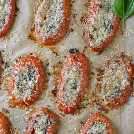 Baked Tomato Slices with Parmesan