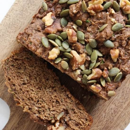 Refined sugar free zucchini bread
