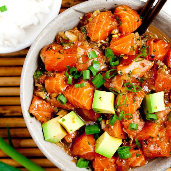 salmon poke bowl